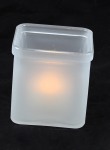Square Frosted Glass Tealight Candle Holder - Large 7.5cm cube